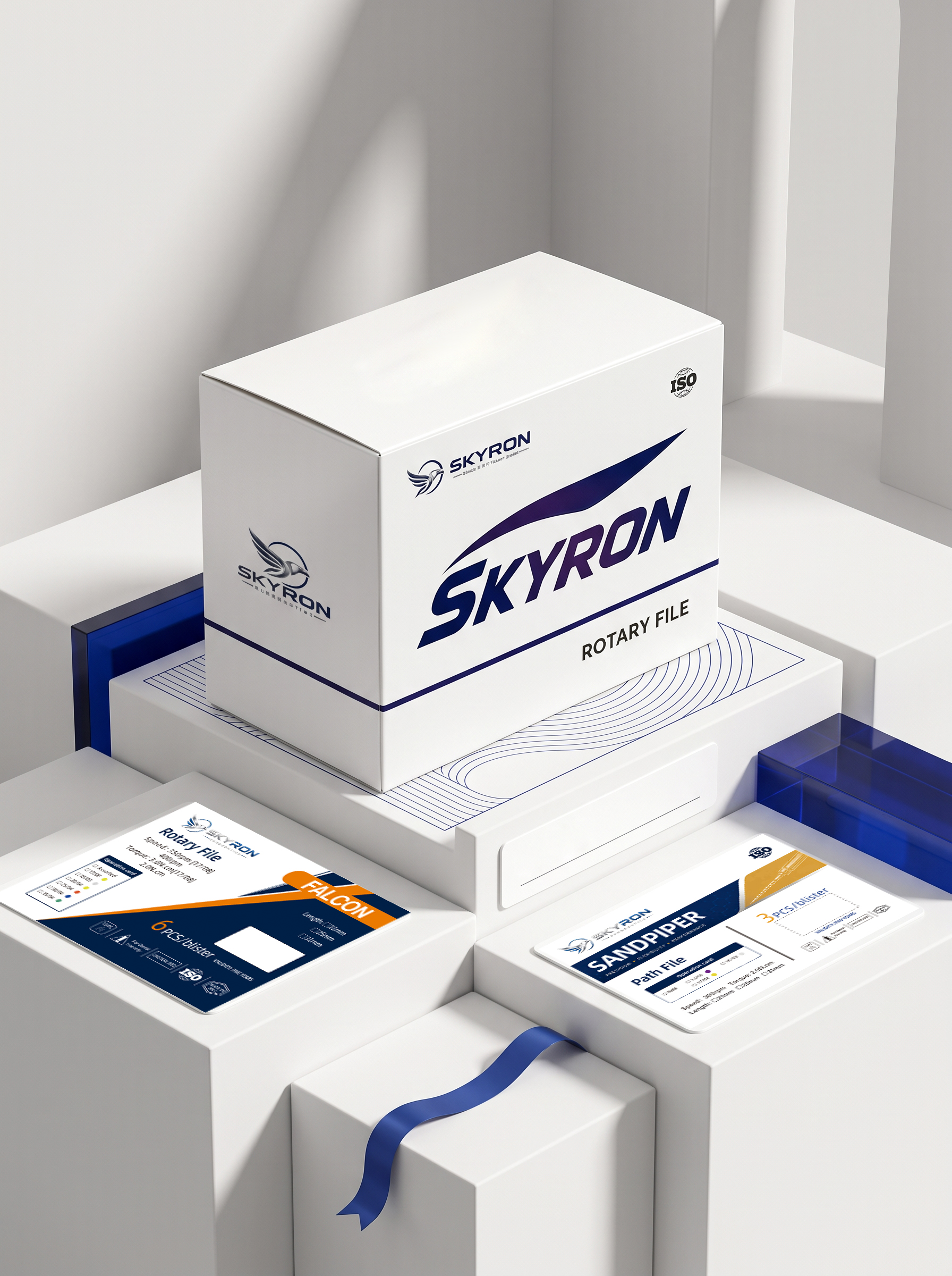 Skyron Rotary File product box and file packs